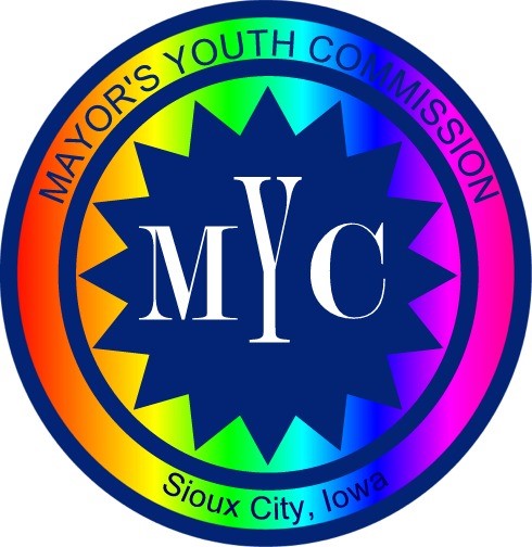 Mayor's Youth Commission Logo with rainbow colors